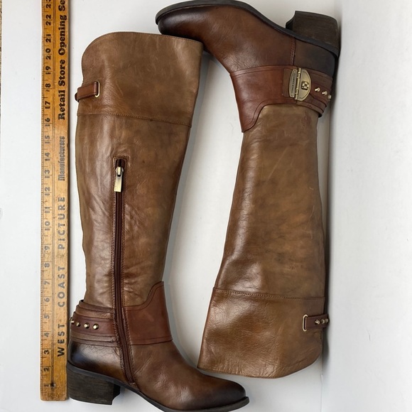 Vince Camuto Beatrix Harness Boot in Russet Size 8 Riding Western Equestrian - Picture 4 of 16